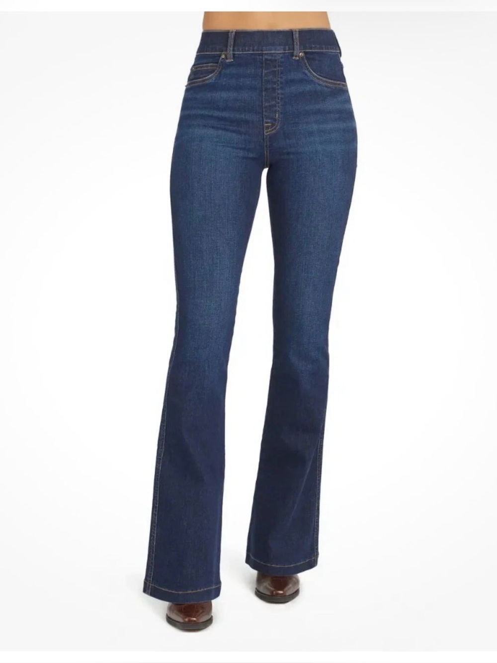 Spanx Flared Stretch Pull On Jeans  in Midnight Shade